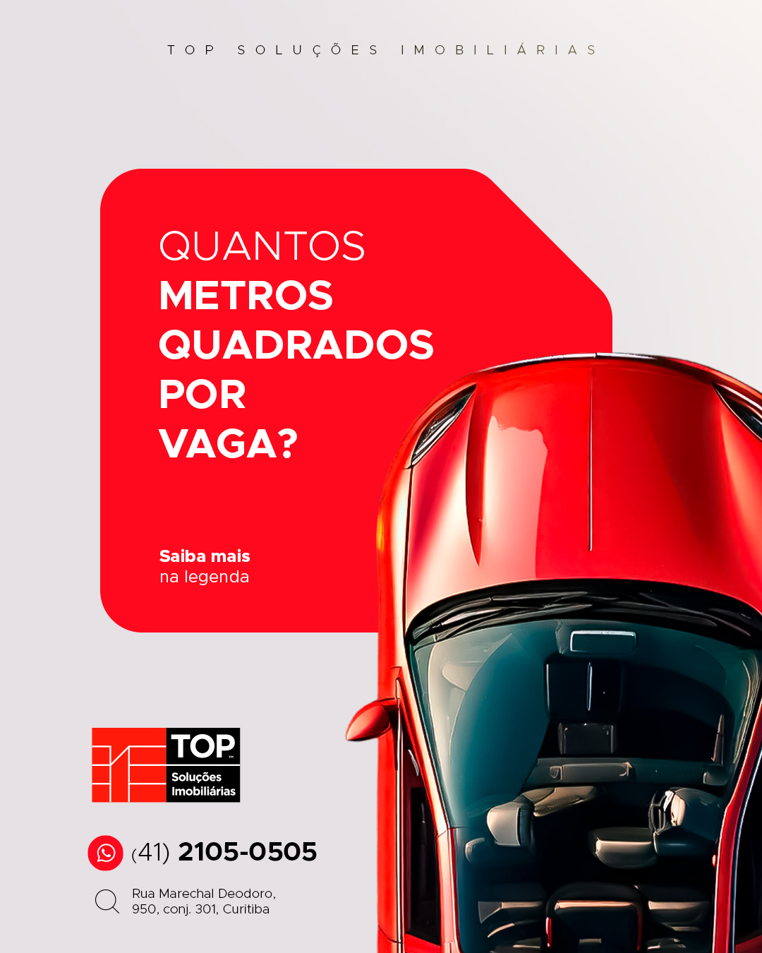 Quantos metros quadrados por vaga?