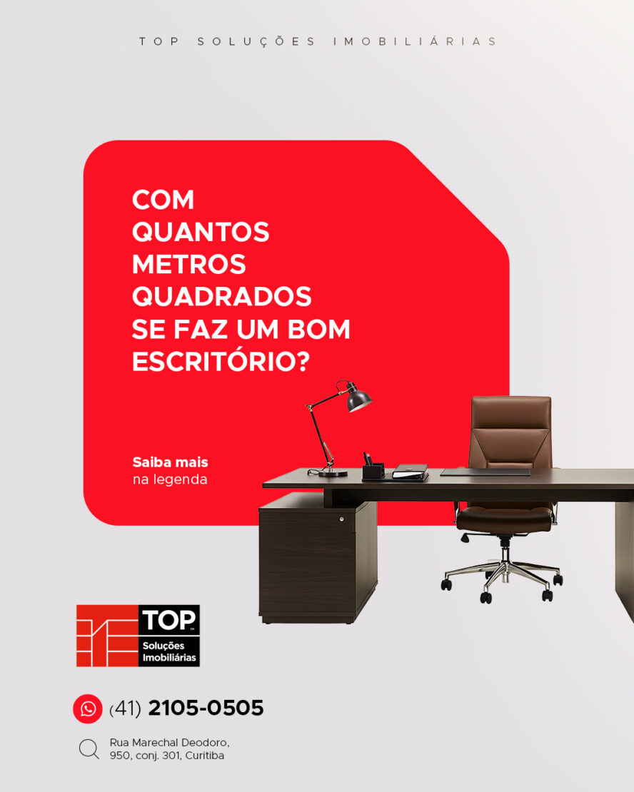 Com quantos metros quadrados se faz um bom escritório?