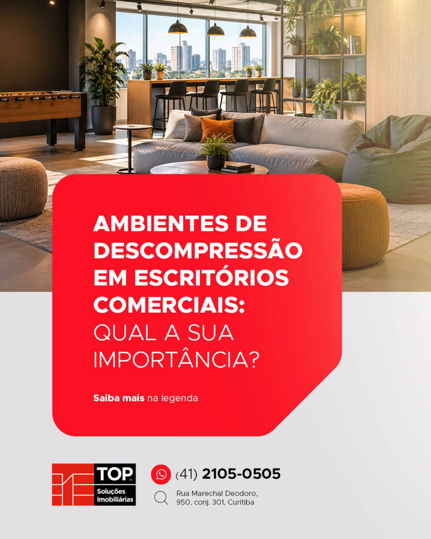 Ambientes de descompressão em escritórios comerciais: qual a sua importância?